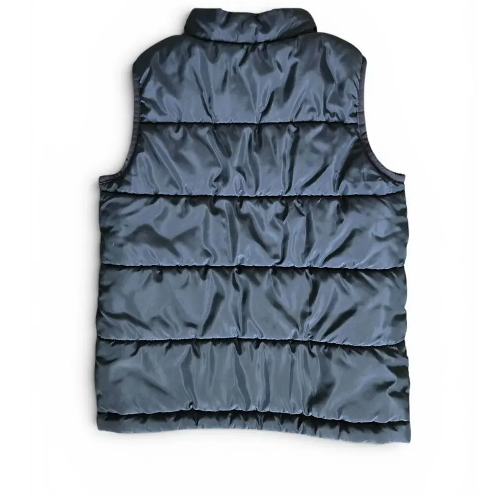 Nike Kids Puffer Vest Black Logo Print Youth Size 6-7
